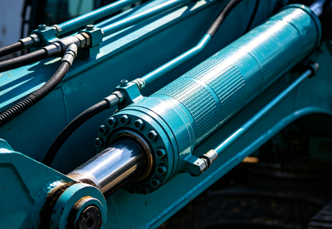 boom cylinder on excavator